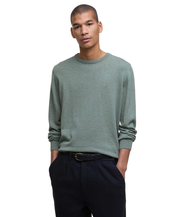 Men's Barbour Pima Cotton Crew Neck Sweater - Thyme
