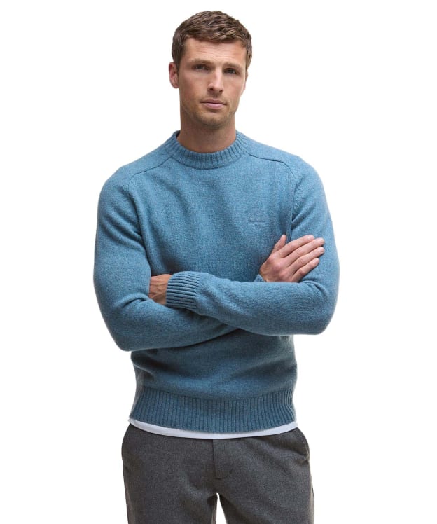 Men's Barbour Grangetown Crew Neck Sweater - Bluestone