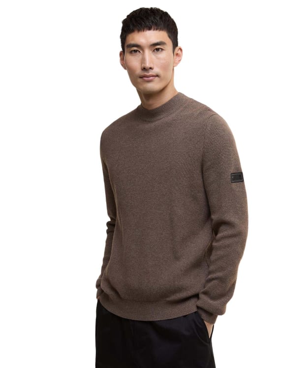 Men's Barbour International Crawley Crew Neck Jumper - Brindle