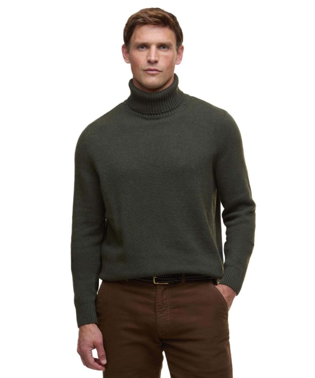 Men's Barbour Kelp Roll Neck Jumper - Olive