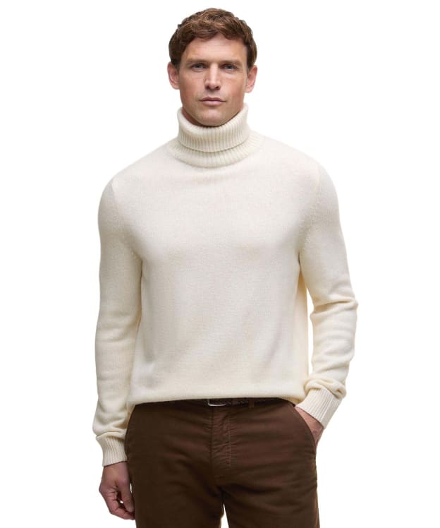 Men's Barbour Kelp Roll Neck Jumper - Whisper White