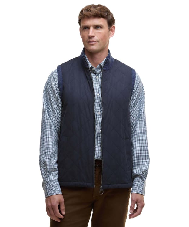 Men's Barbour Shoveler Knitted Gilet - Navy