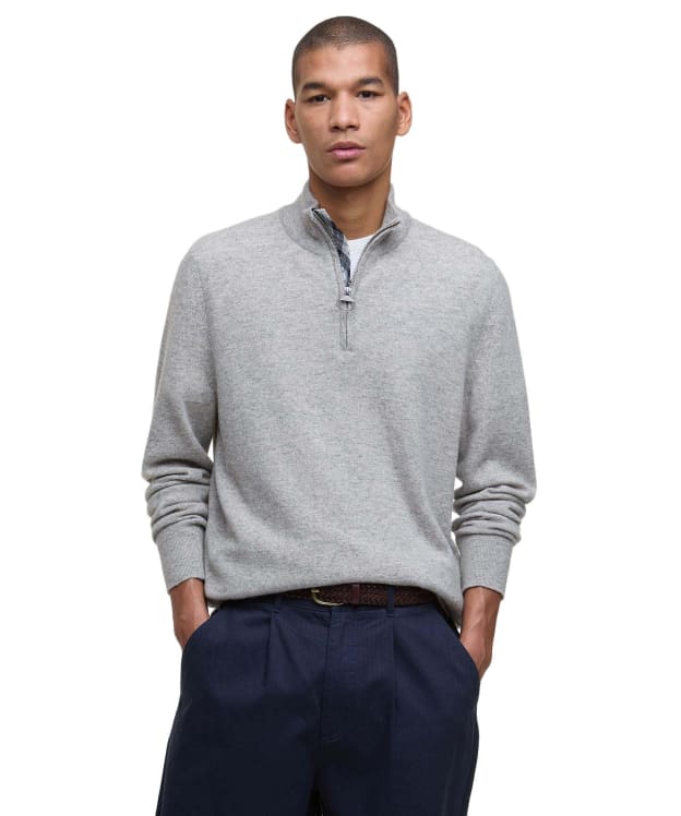 Men's Barbour Waterbury Half Zip Sweater - Mist