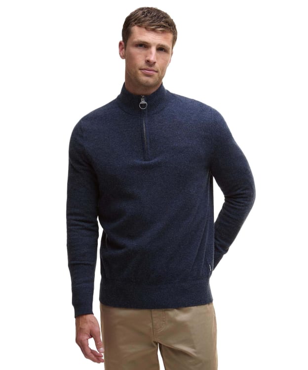 Men's Barbour Waterbury Half Zip Sweater - Navy