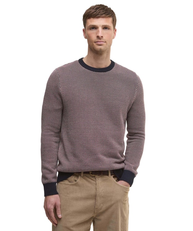 Men's Barbour Wells Crew Neck Sweater - Navy