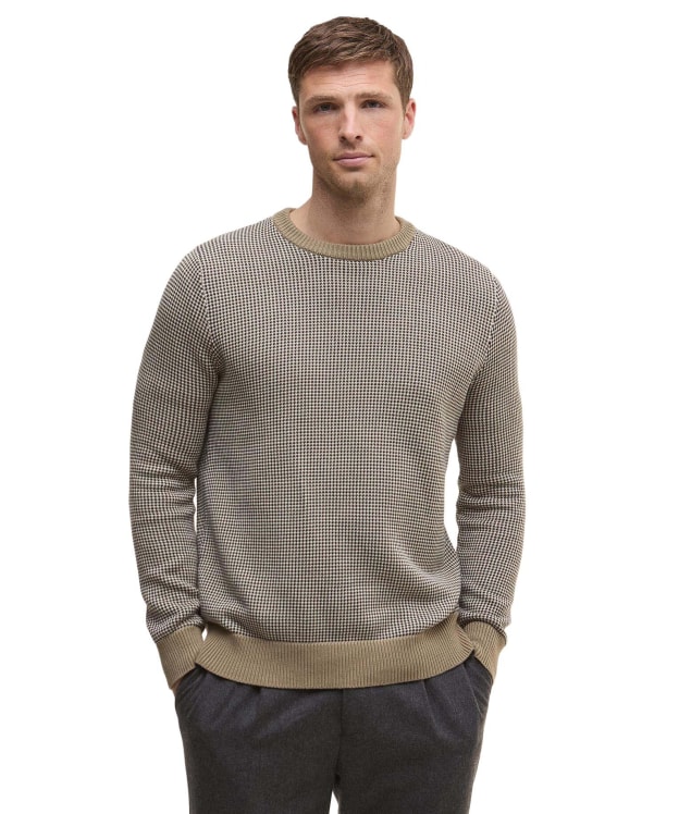 Men's Barbour Wells Crew Neck Sweater - Washed Stone