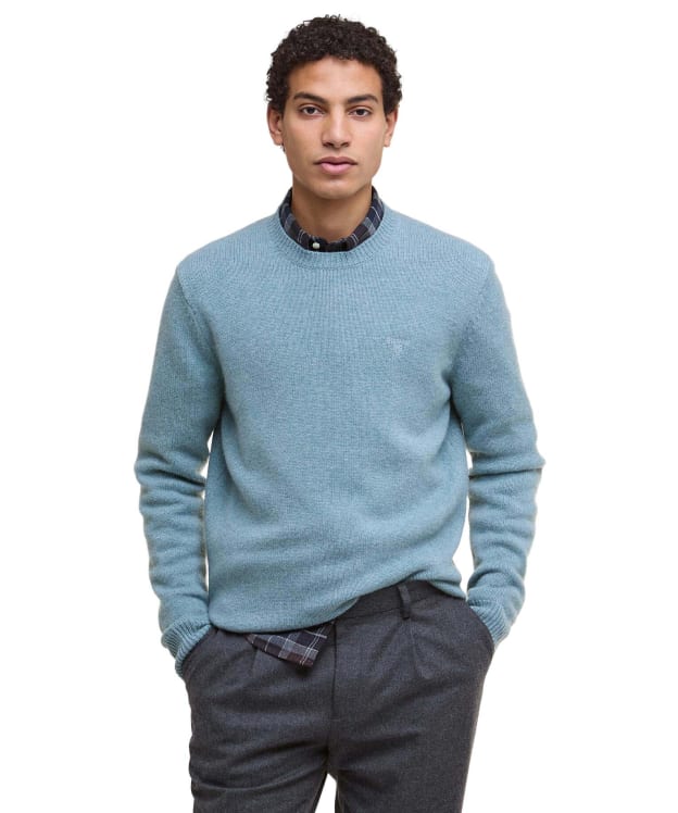 Men's Barbour Covent Crew Neck Jumper - Bluestone