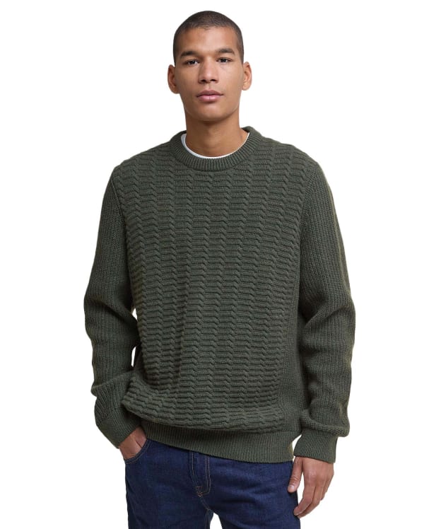 Men's Barbour Cleveland Crew Neck Sweater - Duffle Green