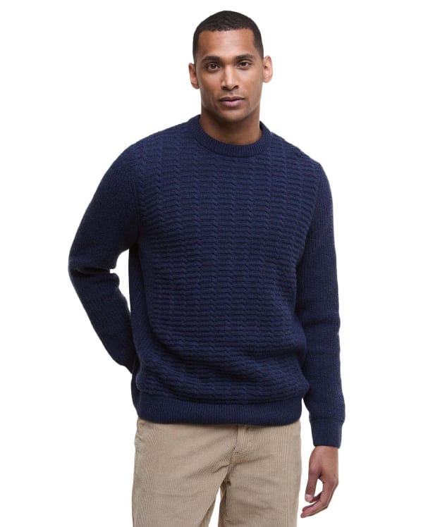 Men's Barbour Cleveland Crew Neck Sweater - Navy