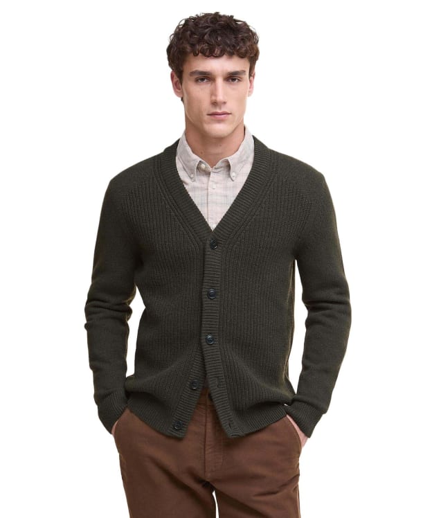 Men's Barbour Mainland Knitted Cardigan - Olive