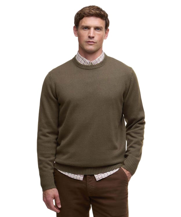 Men's Barbour Kelson Crew Neck Sweater - Olive