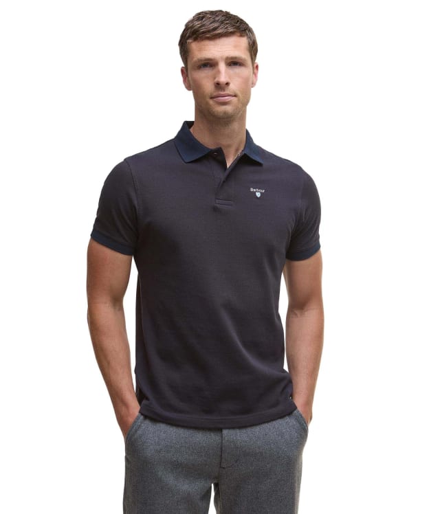 Men's Barbour Sports Polo Mix Shirt - Dark Oak