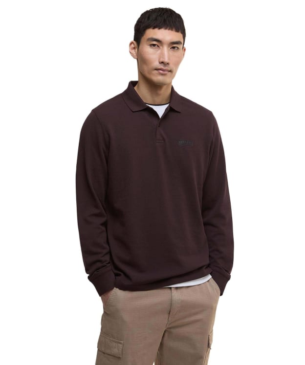 Men's Barbour International Long Sleeve Polo Shirt - Java Red