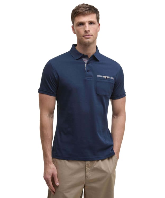 Men's Barbour Premium Corpatch Tailored Polo Shirt - Navy