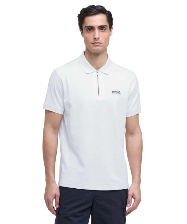 Men's Barbour International Innes Interlock Polo Shirt - White