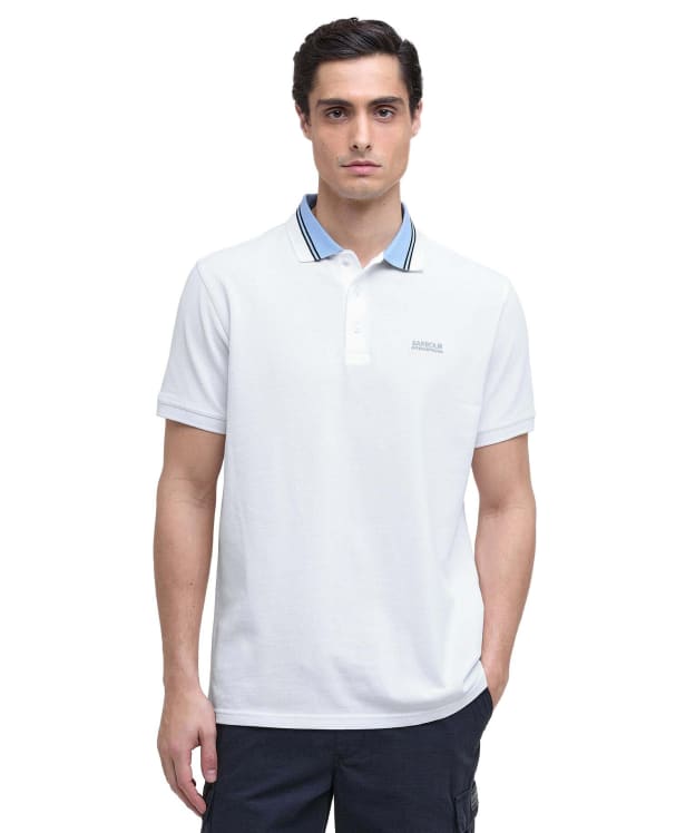 Men's Barbour International Bruce Tipped Polo Shirt - White
