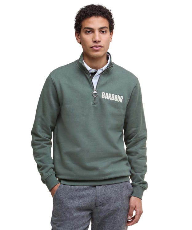 Men's Barbour Cotes Half Zip Sweatshirt - Thyme