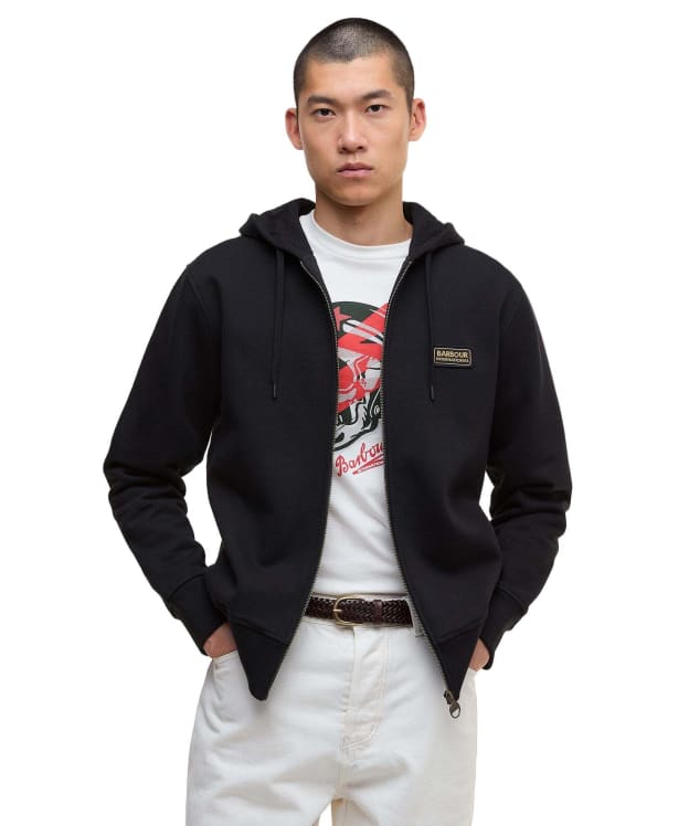 Men's Barbour International Donnington Hoodie - Black