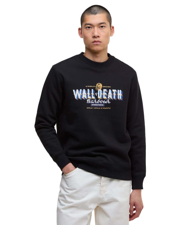 Men's Barbour International Wall Crew Sweatshirt - Black