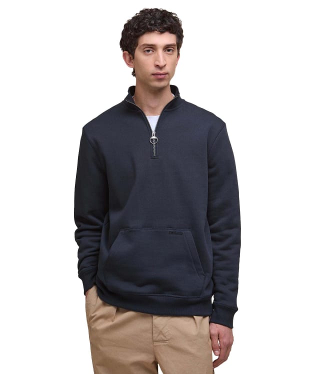 Men's Barbour Cragwell Relaxed Half Zip Sweatshirt - Dark Navy