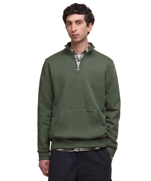 Men's Barbour Cragwell Relaxed Half Zip Sweatshirt - Thyme