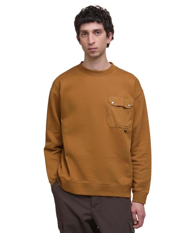 Men's Barbour Leazes Crew Neck Sweatshirt - Bronze