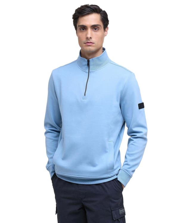 Men's Barbour International Ilford Interlock Funnel Neck Sweatshirt - Cool Blue
