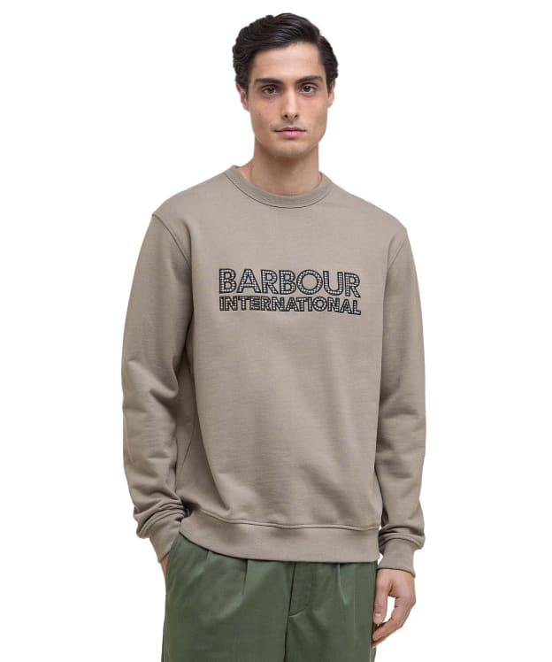 Men's Barbour International Bertie Blackstreak Logo Sweatshirt - Brindle