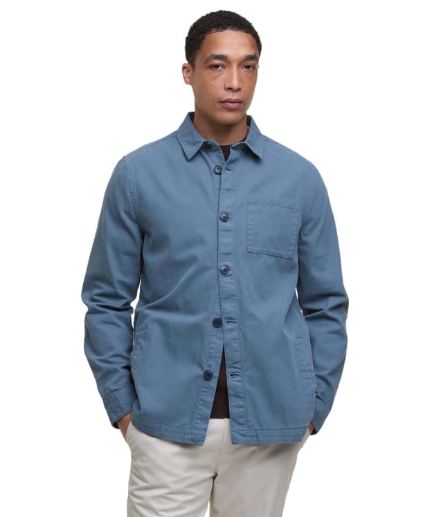 Men's Barbour Washed Overshirt - Bluestone