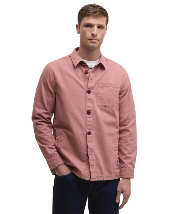 Men's Barbour Washed Overshirt - Earth Pink