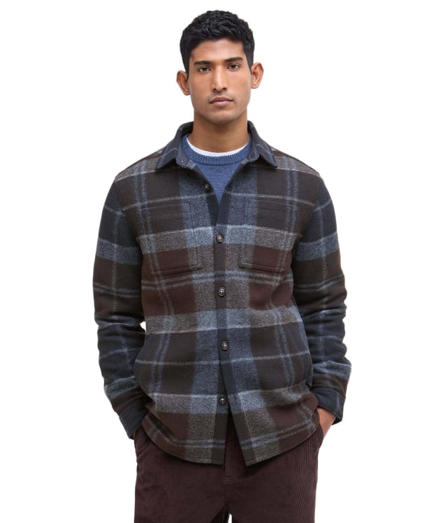 Men's Barbour Chapter Tailored Check Overshirt - Midnight Oak Tartan