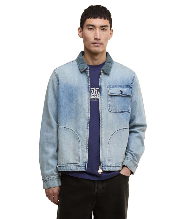 Men's Barbour International Meteor Washed Denim Overshirt - Vintage