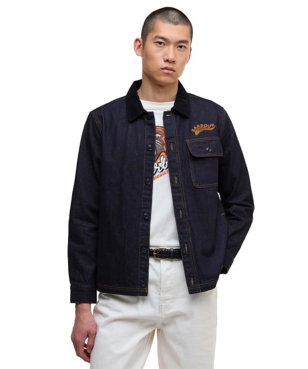 Men's Barbour International Pitstop Denim Overshirt - Raw