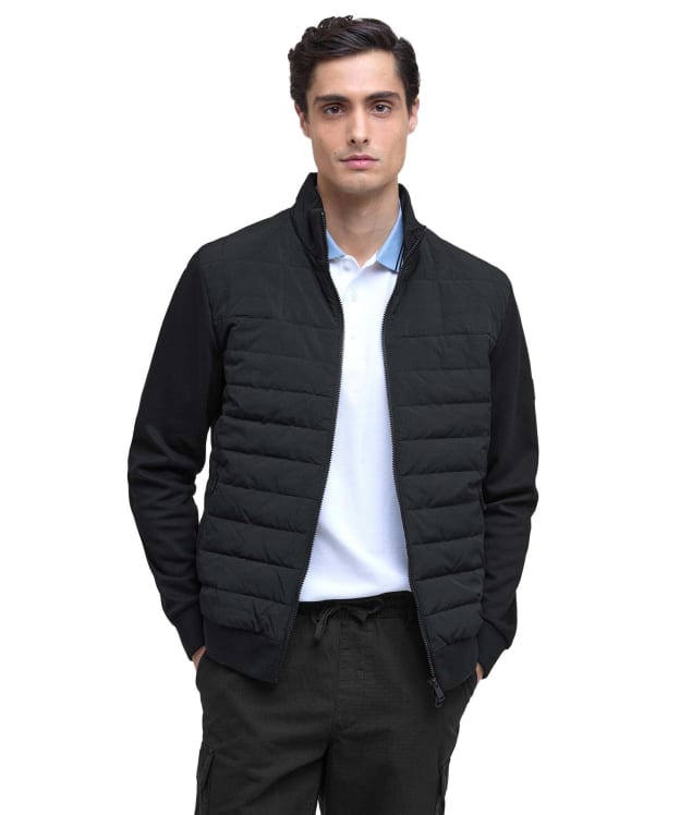 Men's Barbour International Collins Baffle Quilted Sweatshirt - Black