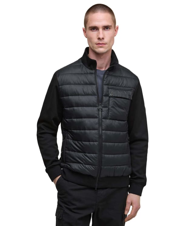 Men's Barbour International Heysham Quilted Sweatshirt - Black