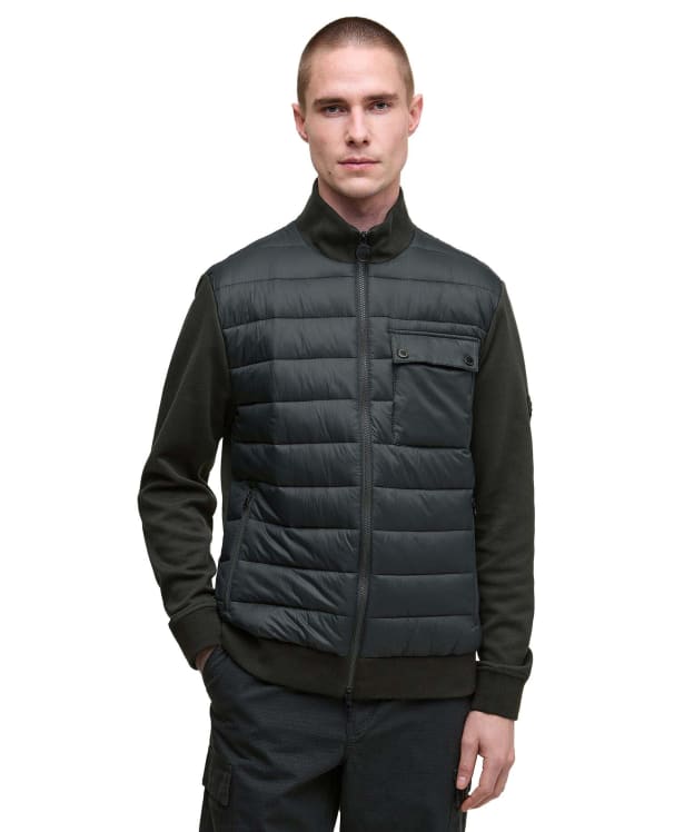 Men's Barbour International Heysham Quilted Sweatshirt - Sage