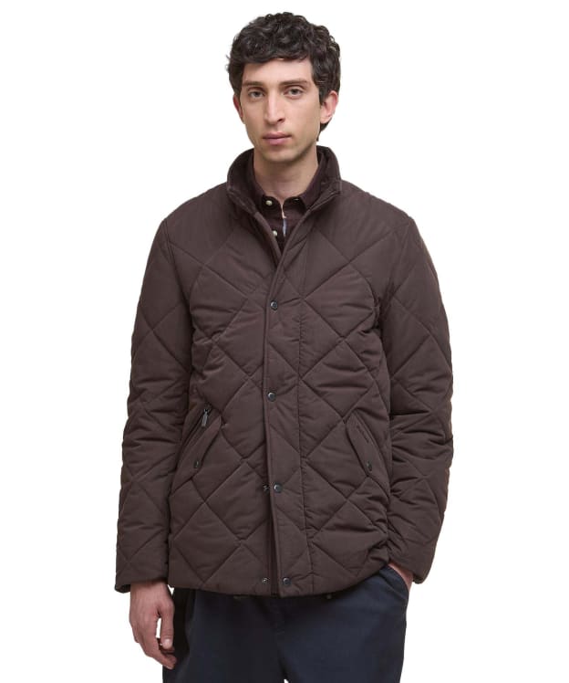 Men's Barbour Winter Chelsea Quilted Jacket - Black Oak / Midnight