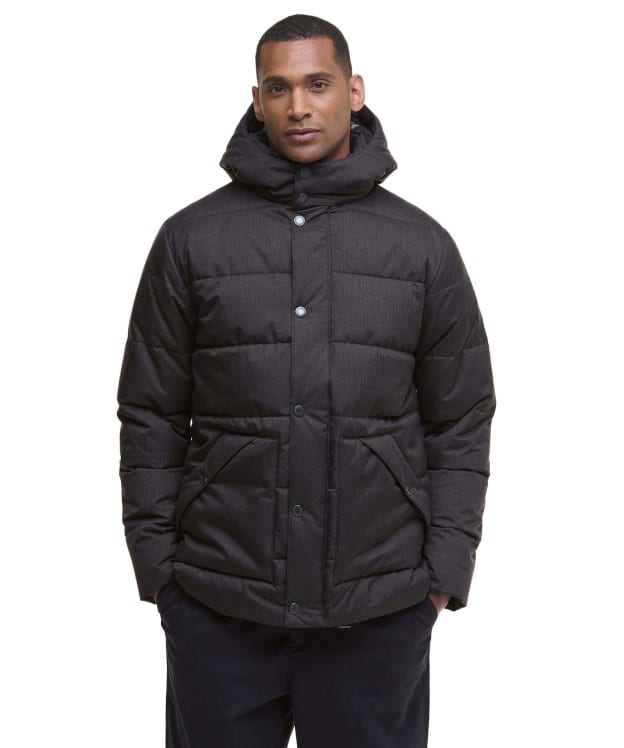 Men's Barbour Brampton Puffer Jacket - Charcoal / Midnight