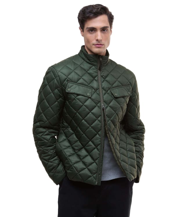 Men's Barbour International Ariel Box Quilted Jacket - Sage