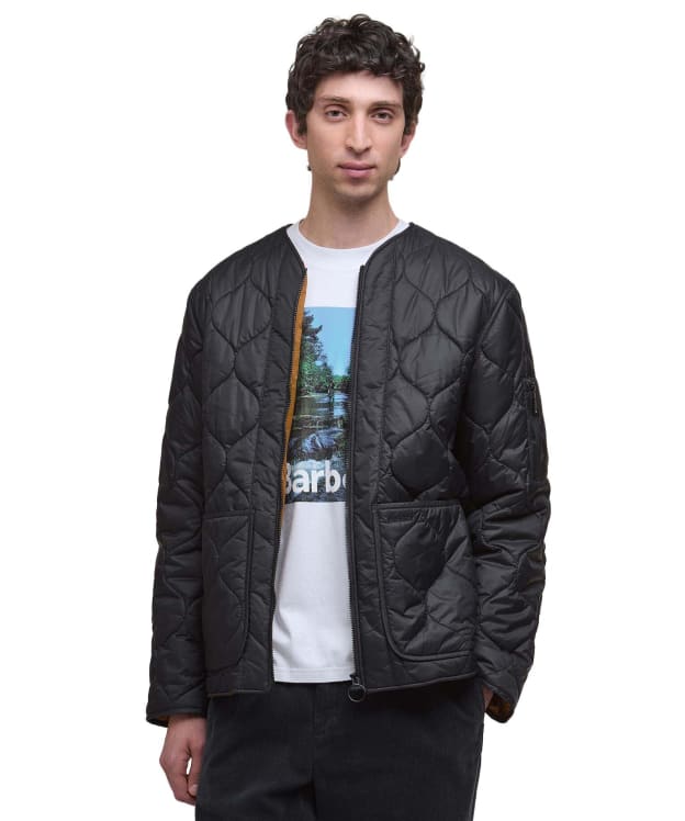 Men's Barbour Re-Engineered Utility Liddesdale Quilted Jacket - Black