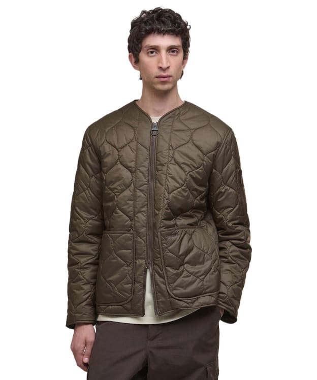 Men's Barbour Re-Engineered Utility Liddesdale Quilted Jacket - Dark Olive