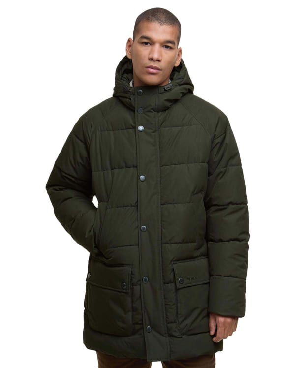 Men's Barbour Hooded Bedale Puffer Jacket - Sage