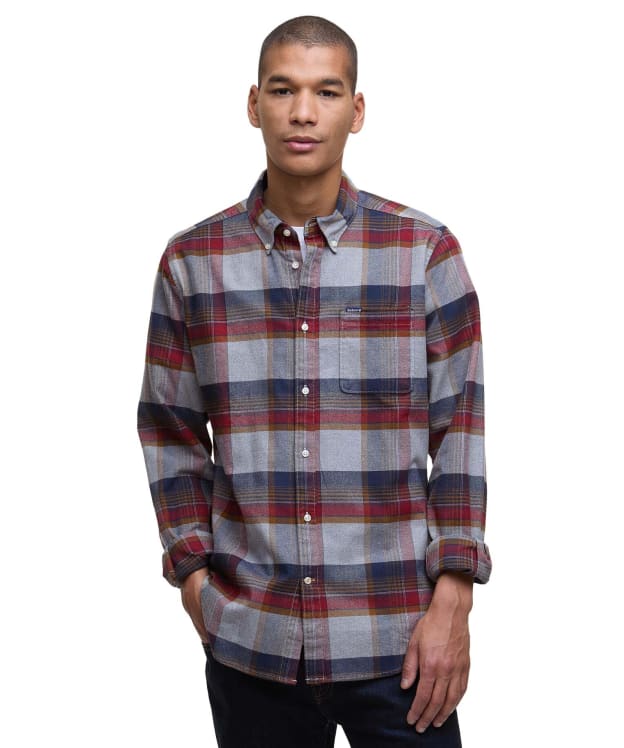 Men’s Barbour Portdown Tailored Shirt - Light Grey Marl