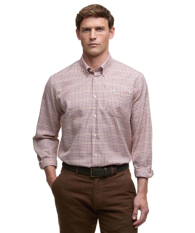 Men’s Barbour Henderson Thermo Weave Shirt - Fired Brick