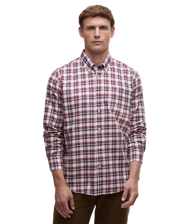 Men's Barbour Turville Regular Fit Shirt - Fired Brick