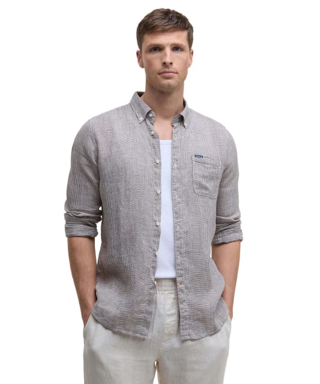 Men's Barbour Linton Tailored Shirt - Dark Oak