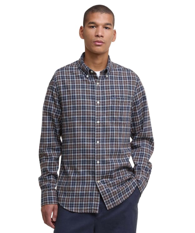 Men's Barbour Lanark Tartan Tailored Shirt - Midnight Oak Tartan