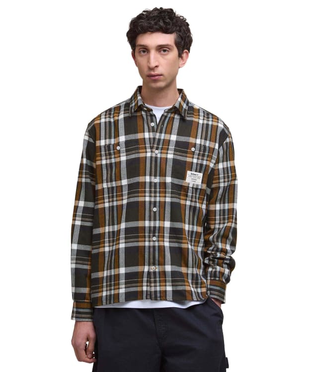 Men's Barbour Hanley Relaxed Checked Shirt - Olive