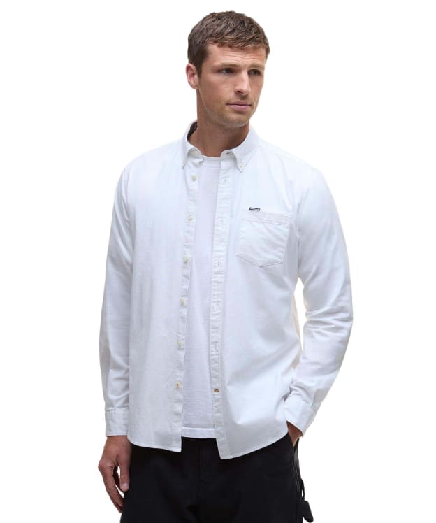 Men's Barbour Marsden Tailored Oxford Shirt - Bright White