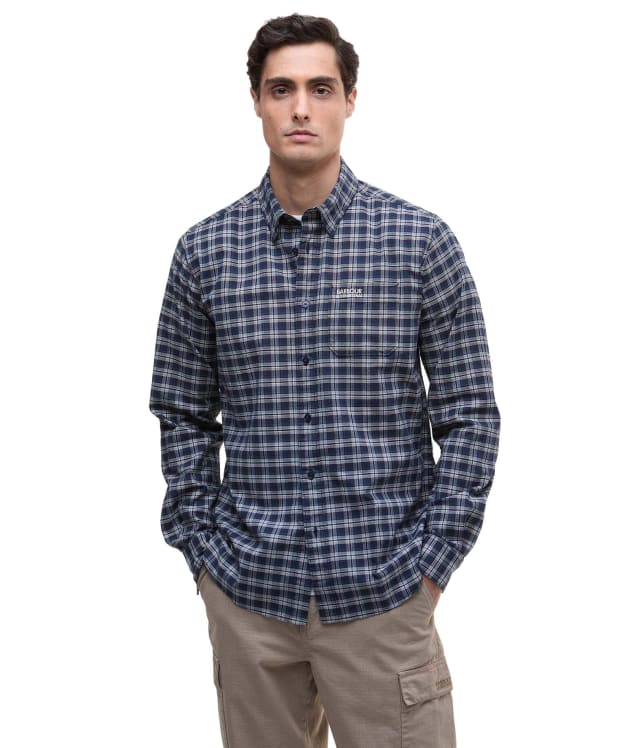 Men's Barbour International Hawks Check Oxford Shirt - Navy